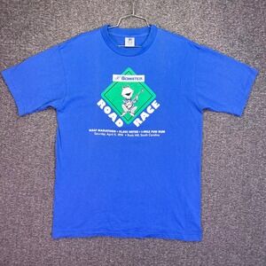 Belton Shirt Mens L Blue 1994 Bowater VTG Road Race Frog Banjo Single Stitch USA
